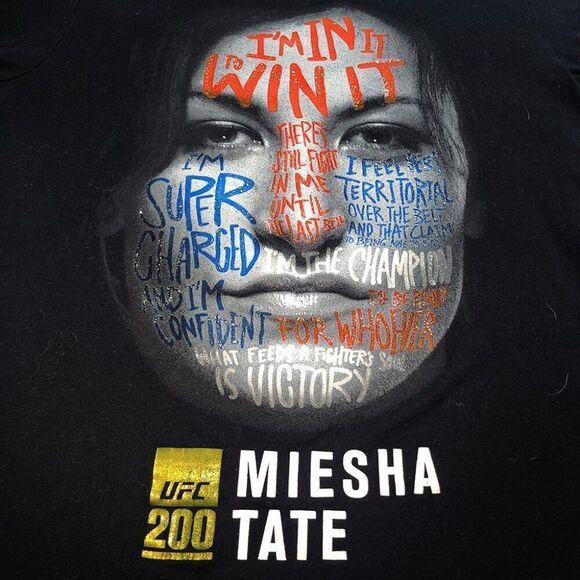 UFC 200 black Miesha Tate T-shirt - Picture 2 of 4